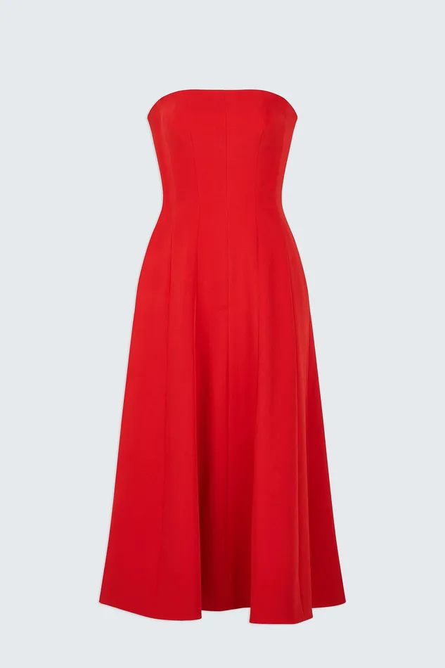 Halston Emelia Dress In Stretch Crepe Halston Red Women Cocktail Dresses Halston Emelia Dress In Stretch Crepe Halston Red Women Cocktail Dresses