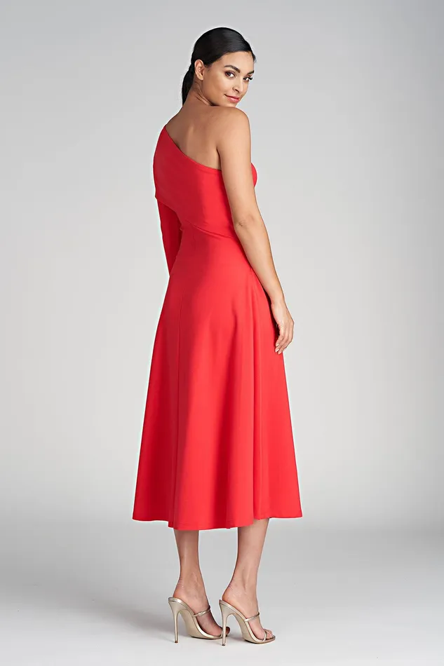 Halston Felice Dress In Milano Jersey Halston Red Women Midi Dresses Halston Felice Dress In Milano Jersey Halston Red Women Midi Dresses