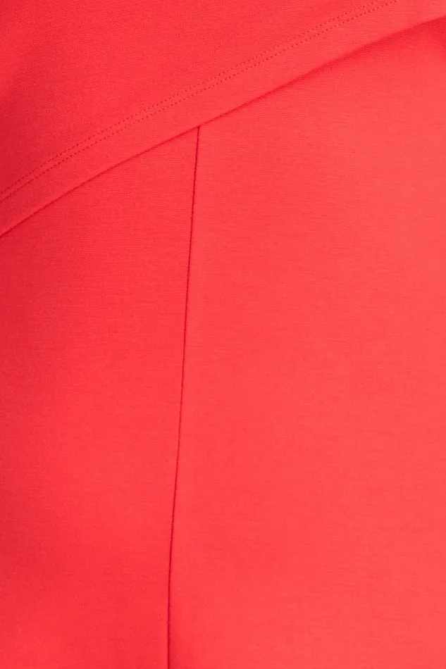 Halston Felice Dress In Milano Jersey Halston Red Women Midi Dresses Halston Felice Dress In Milano Jersey Halston Red Women Midi Dresses