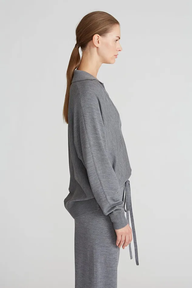 Halston Frankie Sweater Medium Heather Grey Women Tops