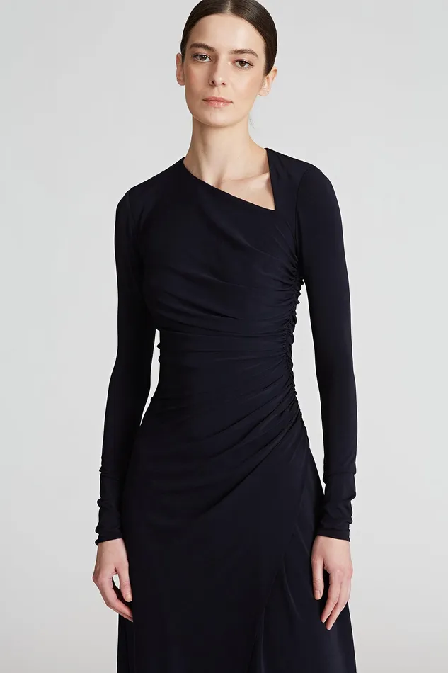 Halston Giorgia Jersey Cocktail Dress Ink Women Black Dresses Halston Giorgia Jersey Cocktail Dress Ink Women Black Dresses