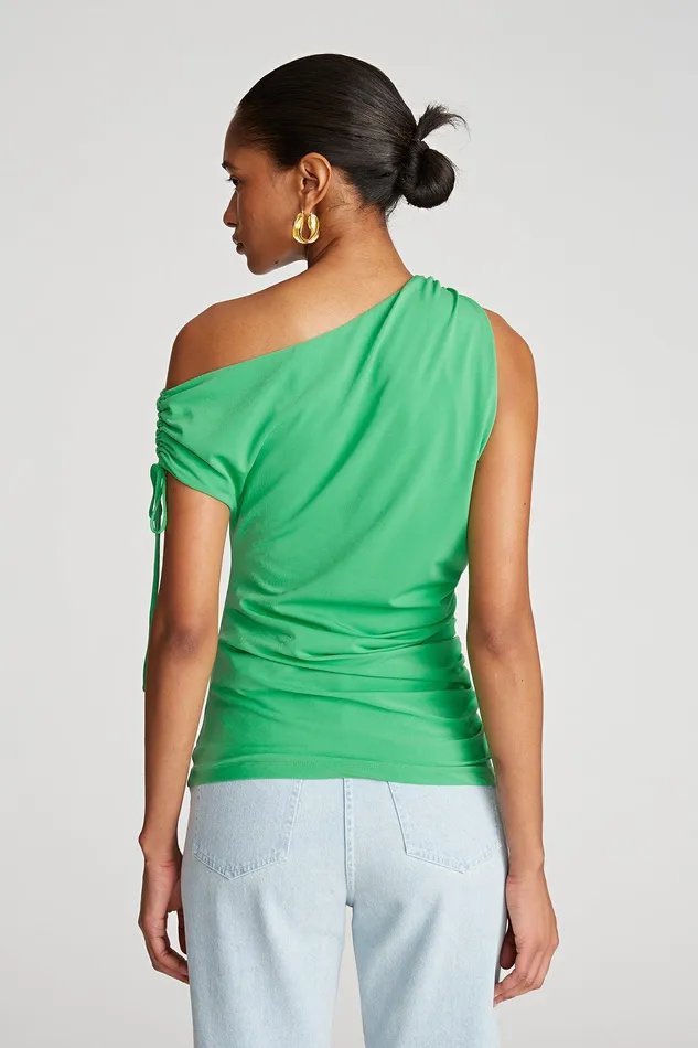 Halston Kiani Top In Stretch Jersey Citrus Green Women Tops Halston Kiani Top In Stretch Jersey Citrus Green Women Tops