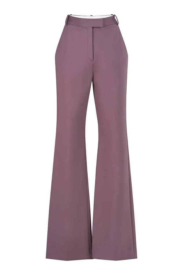 Halston Kimia Trouser In Milano Jersey PLUM Women Bottoms Halston Kimia Trouser In Milano Jersey PLUM Women Bottoms
