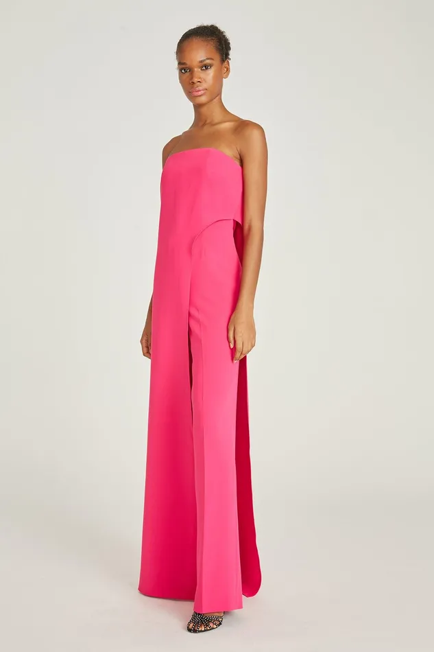 Halston Lil Crepe Jumpsuit Fuchsia Women Jumpsuits Halston Lil Crepe Jumpsuit Fuchsia Women Jumpsuits