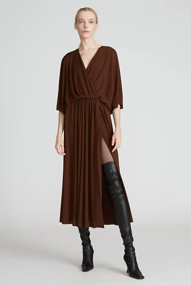 Halston Macy Jersey Dress Sienna Women Midi Dresses
