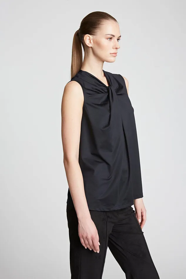 Halston Mckinley Top In Luxe Jersey Black Women Tops Halston Mckinley Top In Luxe Jersey Black Women Tops