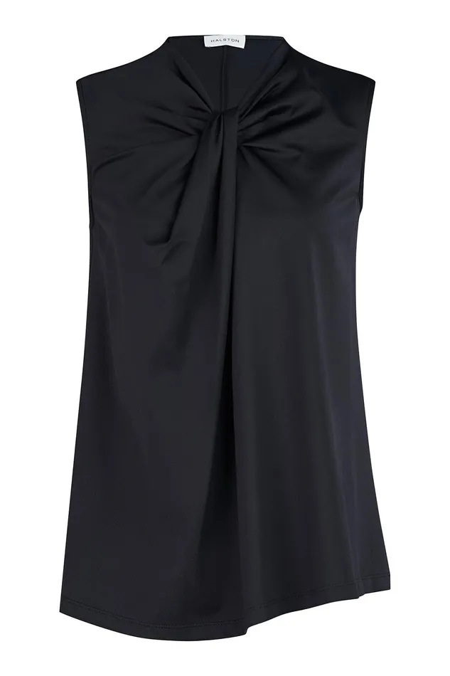 Halston Mckinley Top In Luxe Jersey Black Women Tops Halston Mckinley Top In Luxe Jersey Black Women Tops