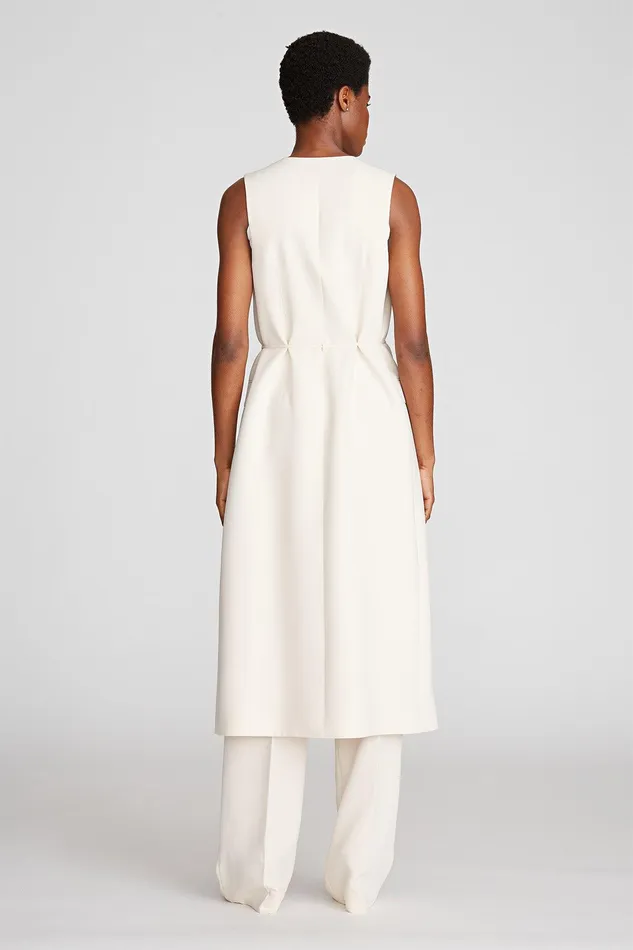 Halston Nellie Dress In Stretch Crepe Buff Women Midi Dresses Halston Nellie Dress In Stretch Crepe Buff Women Midi Dresses