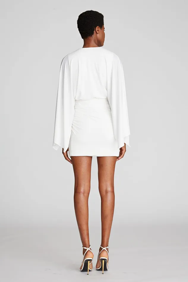 Halston Oaklyn Dress In Jersey Chalk Women Cocktail Dresses Halston Oaklyn Dress In Jersey Chalk Women Cocktail Dresses