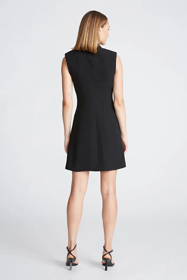Halston Rianne Dress In CrepeSatin Black Women Mini Dresses Halston Rianne Dress In CrepeSatin Black Women Mini Dresses