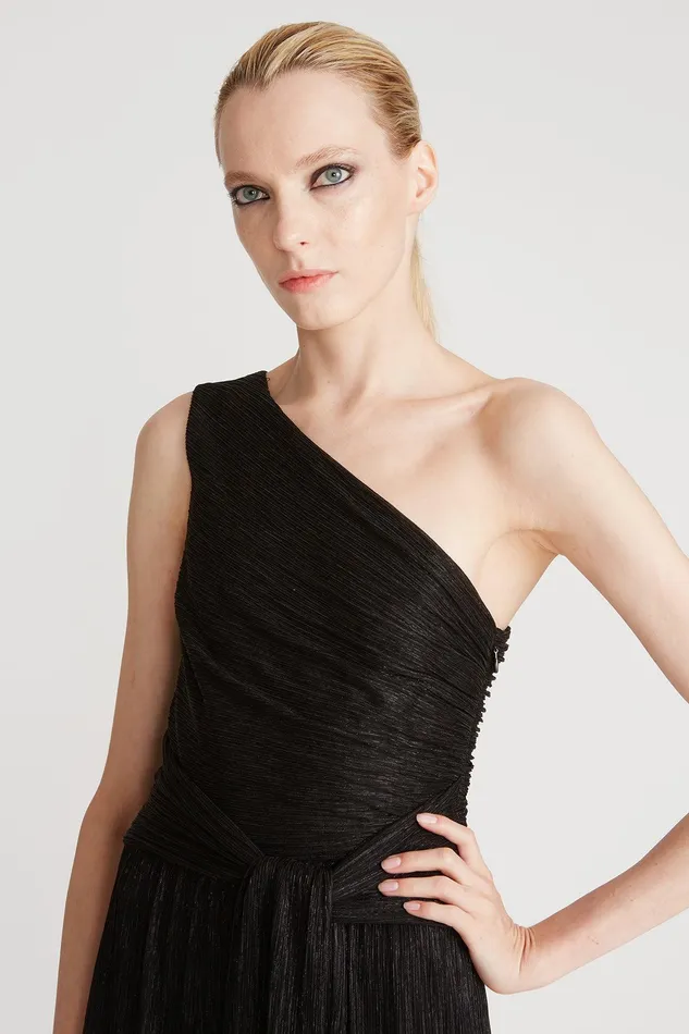 Halston Romee Crinkle Jersey Jumpsuit Black Women Jumpsuits Halston Romee Crinkle Jersey Jumpsuit Black Women Jumpsuits