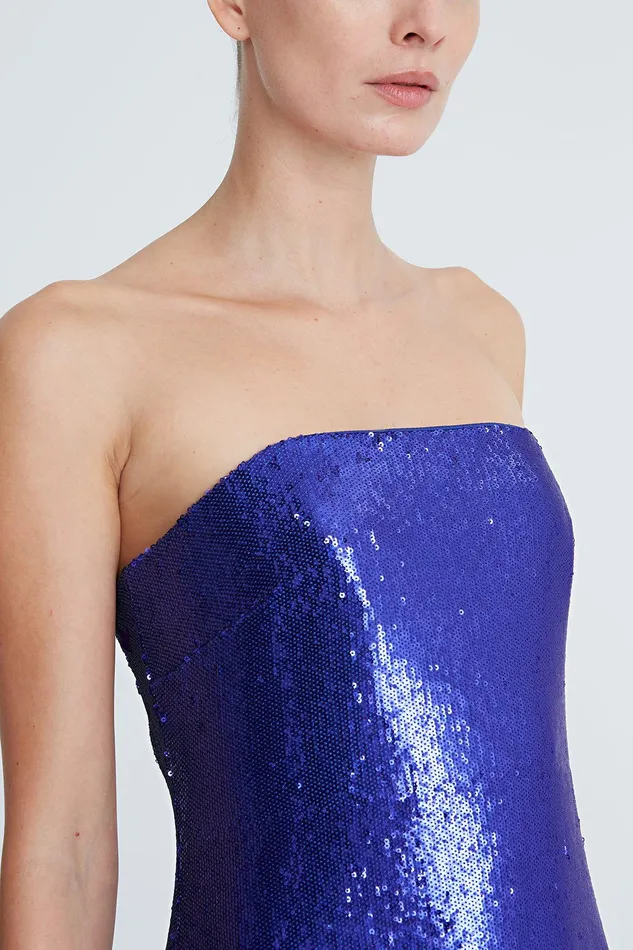 Halston Talia Sequin Bustier Cocktail Amethyst Women Cocktail Dresses Halston Talia Sequin Bustier Cocktail Amethyst Women Cocktail Dresses