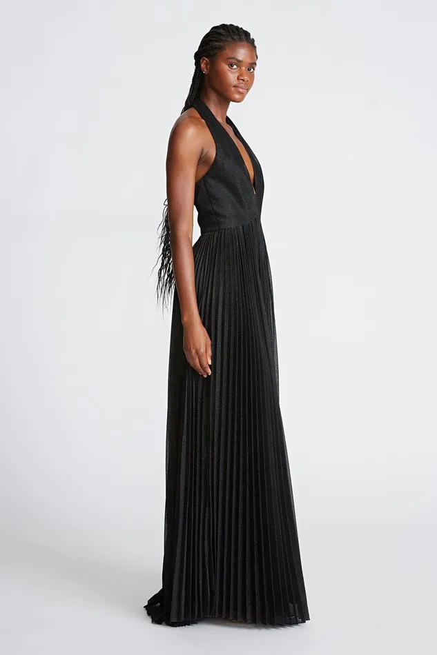 Halston Tiffany Gown In Shimmer Jersey Black Women Black Dresses Halston Tiffany Gown In Shimmer Jersey Black Women Black Dresses