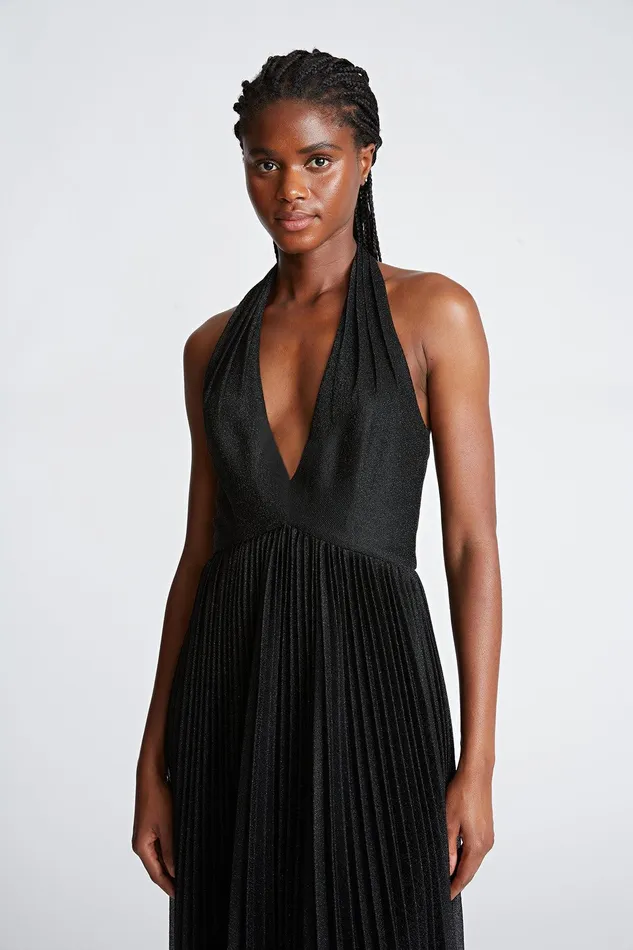 Halston Tiffany Gown In Shimmer Jersey Black Women Black Dresses Halston Tiffany Gown In Shimmer Jersey Black Women Black Dresses