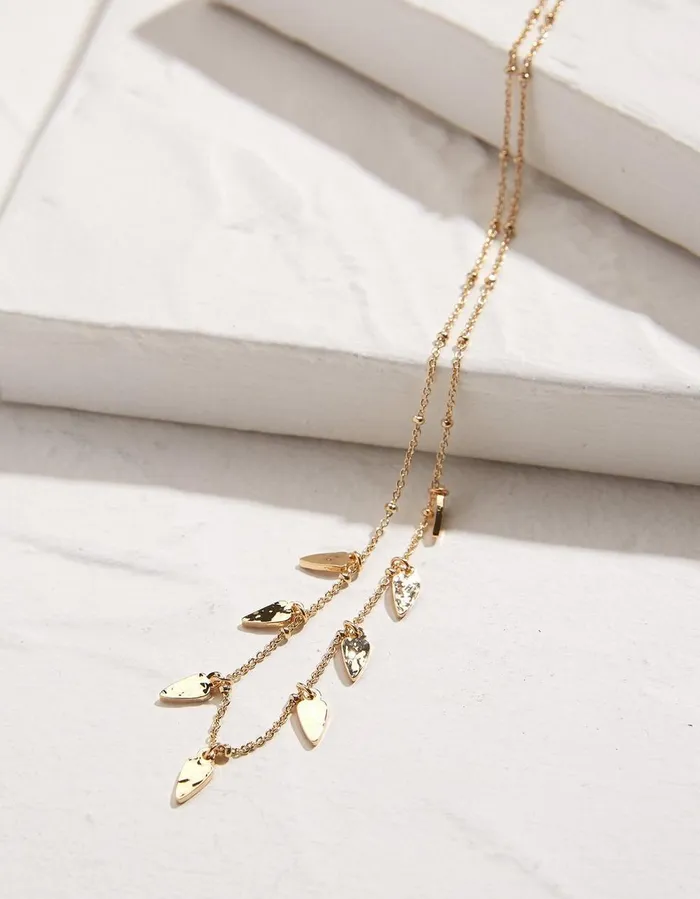 Hammered Pendants Necklace Gold Women FatFace Jewellery