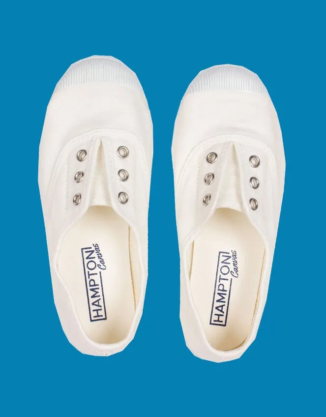 Hampton Canvas Plum Plimsolls White Children Monsoon Girls039 Shoes and Sandals