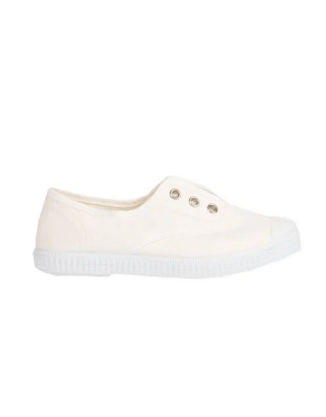 Hampton Canvas Plum Plimsolls White Children Monsoon Girls039 Shoes and Sandals