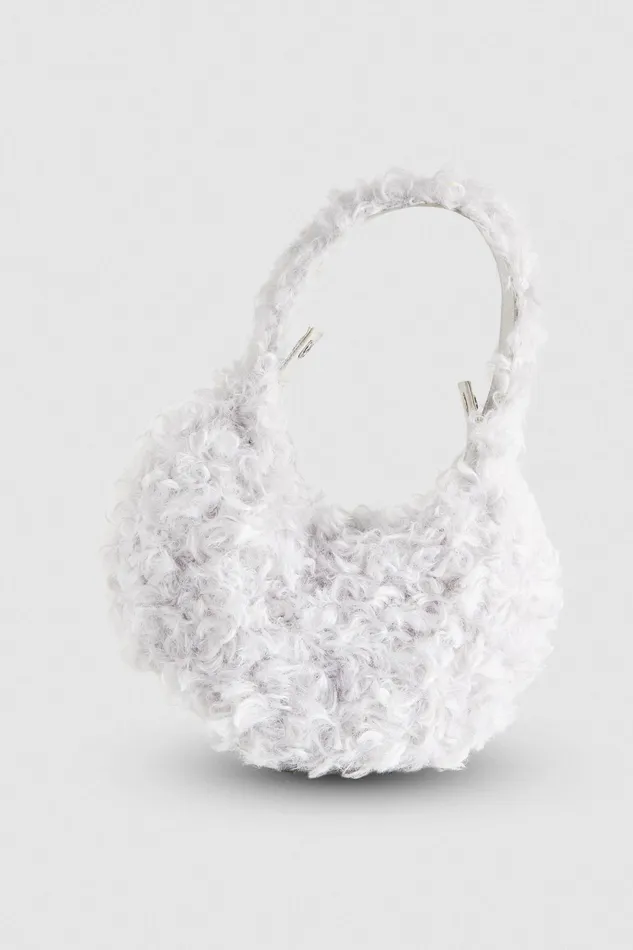 Handbags Women Patrizia Pepe Bangle Bag Fluffy Eldorado White