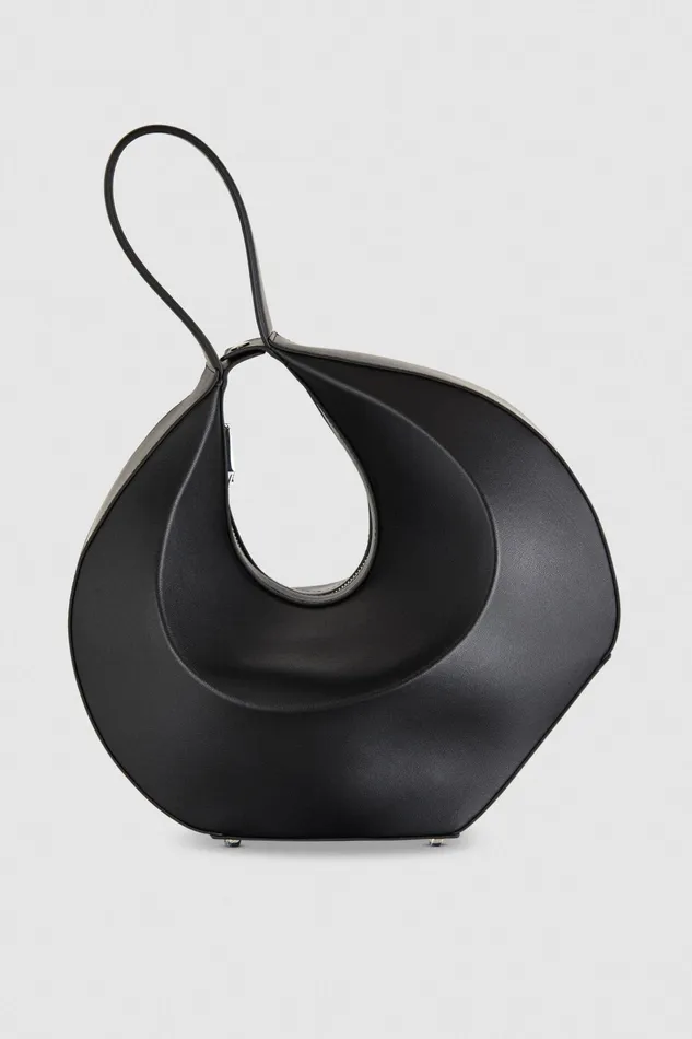 Handbags Women Patrizia Pepe Large Hobo Bangle Bag Nero