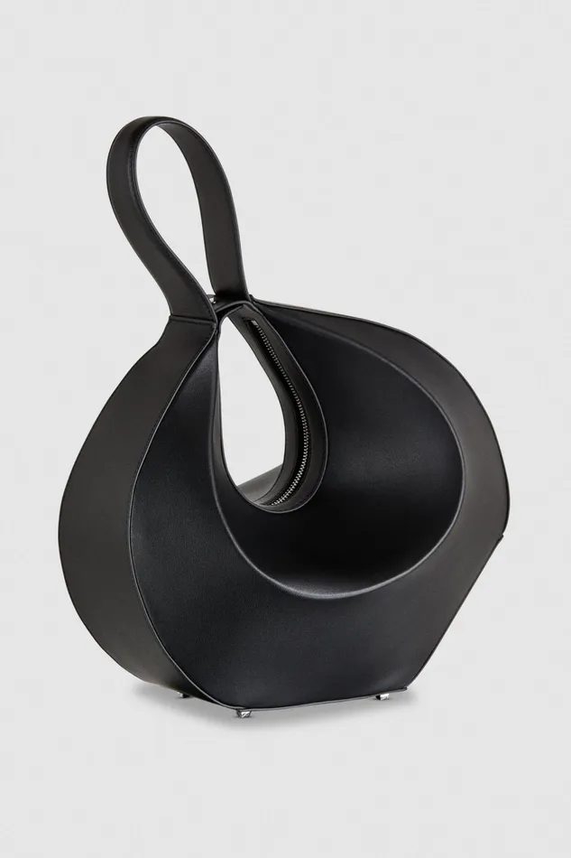 Handbags Women Patrizia Pepe Large Hobo Bangle Bag Nero