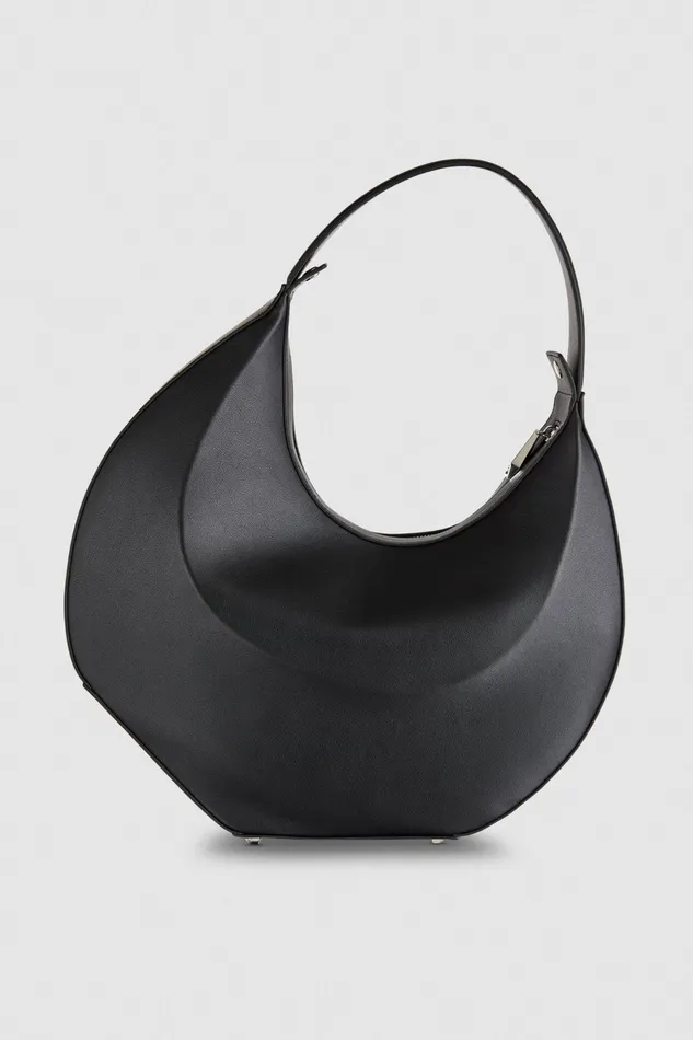 Handbags Women Patrizia Pepe Large Hobo Bangle Bag Nero
