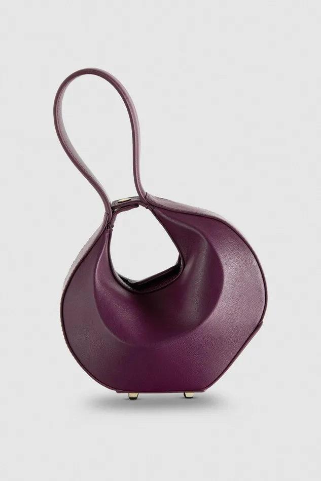 Handbags Women Patrizia Pepe Small Hobo Bangle Bag Futuristic Purple