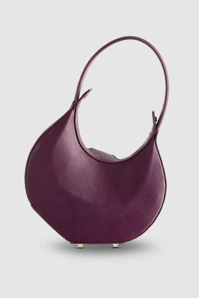 Handbags Women Patrizia Pepe Small Hobo Bangle Bag Futuristic Purple