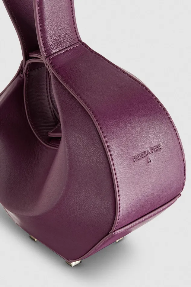 Handbags Women Patrizia Pepe Small Hobo Bangle Bag Futuristic Purple
