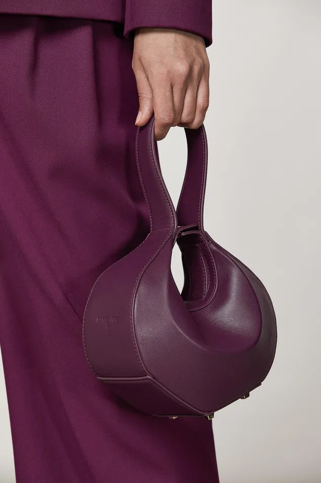 Handbags Women Patrizia Pepe Small Hobo Bangle Bag Futuristic Purple