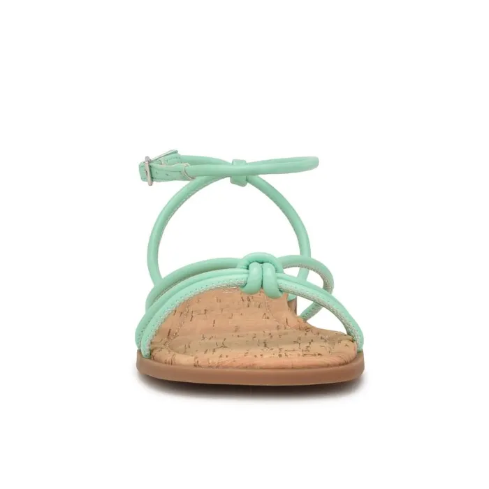 Hanklee Ankle Strap Flat Sandals Mint Green Women Nine West Sandals