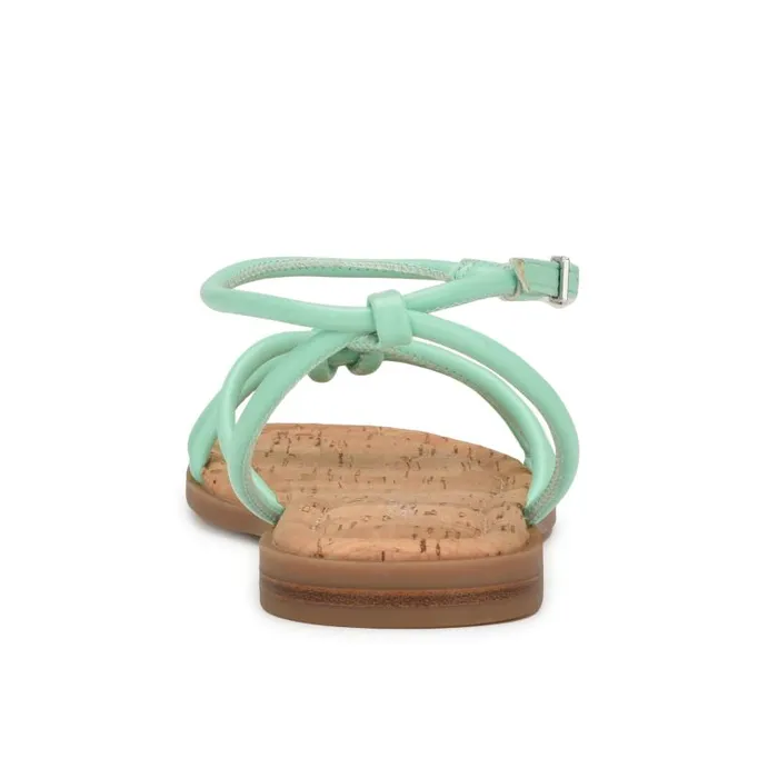 Hanklee Ankle Strap Flat Sandals Mint Green Women Nine West Sandals