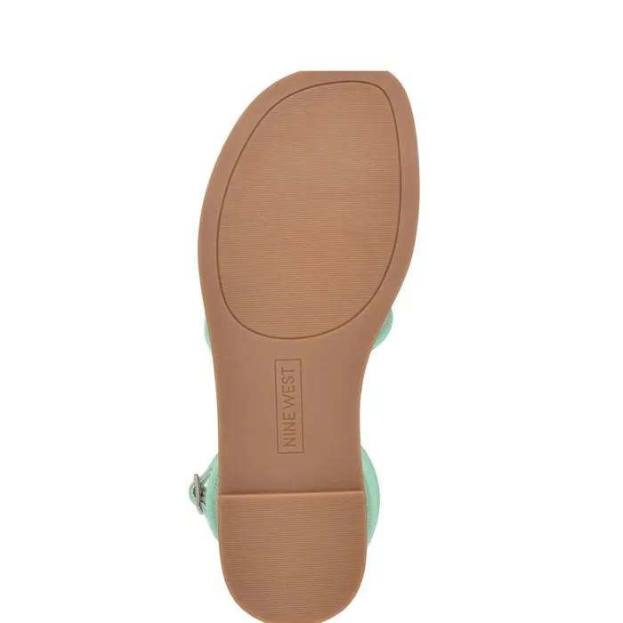 Hanklee Ankle Strap Flat Sandals Mint Green Women Nine West Sandals
