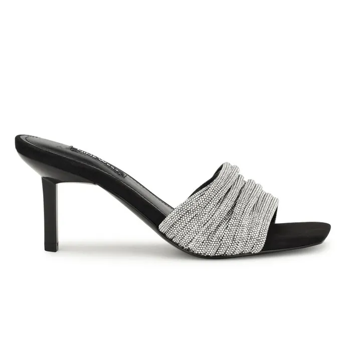 Harbor Heeled Slide Sandals Blackblack Women Nine West Heels