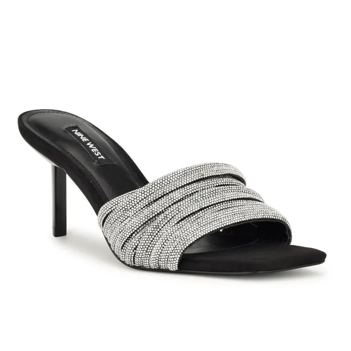 Harbor Heeled Slide Sandals Blackblack Women Nine West Heels