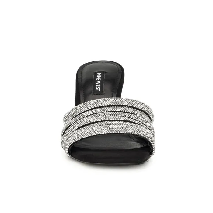 Harbor Heeled Slide Sandals Blackblack Women Nine West Sandals