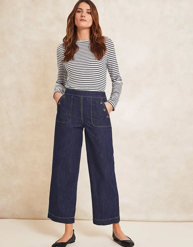 Harper RegularLength Crop Jeans Blue Women Monsoon Denim