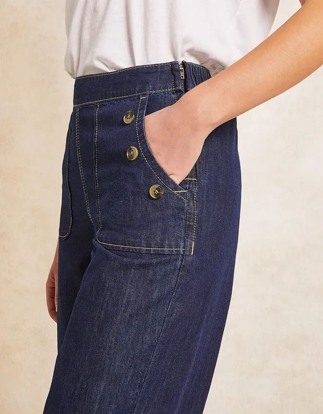 Harper RegularLength Crop Jeans Blue Women Monsoon Denim