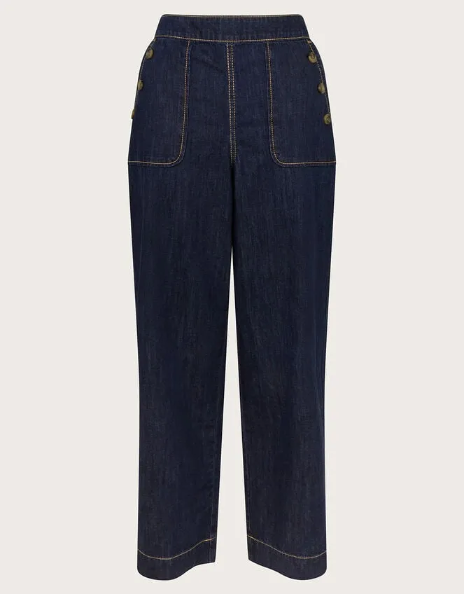 Harper RegularLength Crop Jeans Blue Women Monsoon Denim