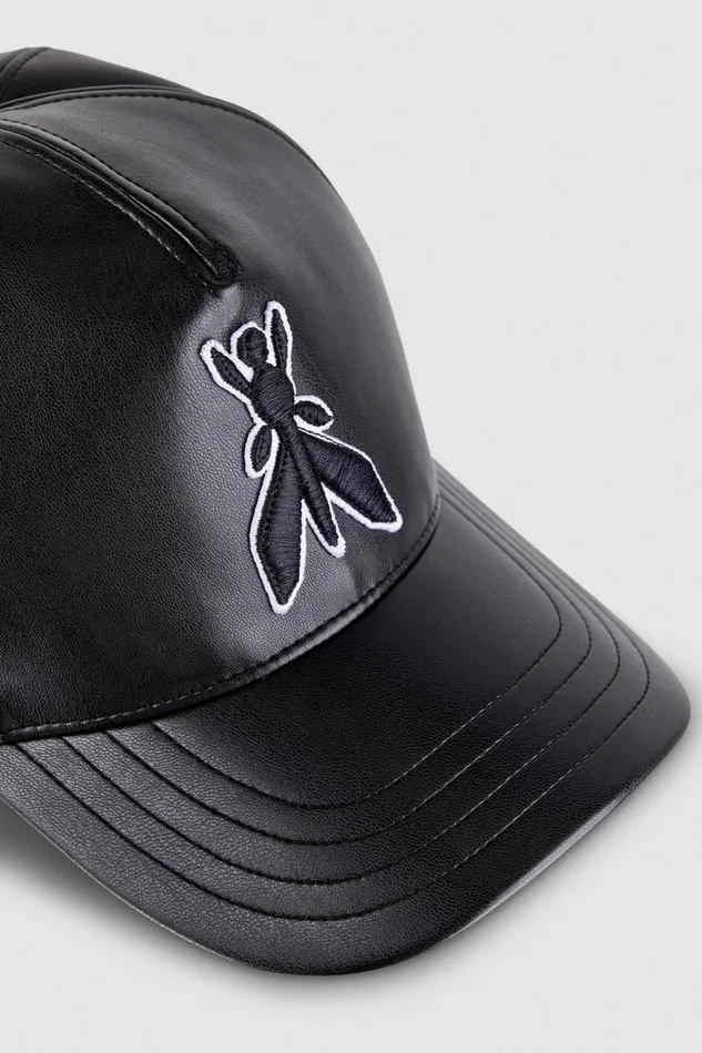 Hats And Gloves Women Patrizia Pepe Fly EmbroideryDecorated Baseball Cap Nero