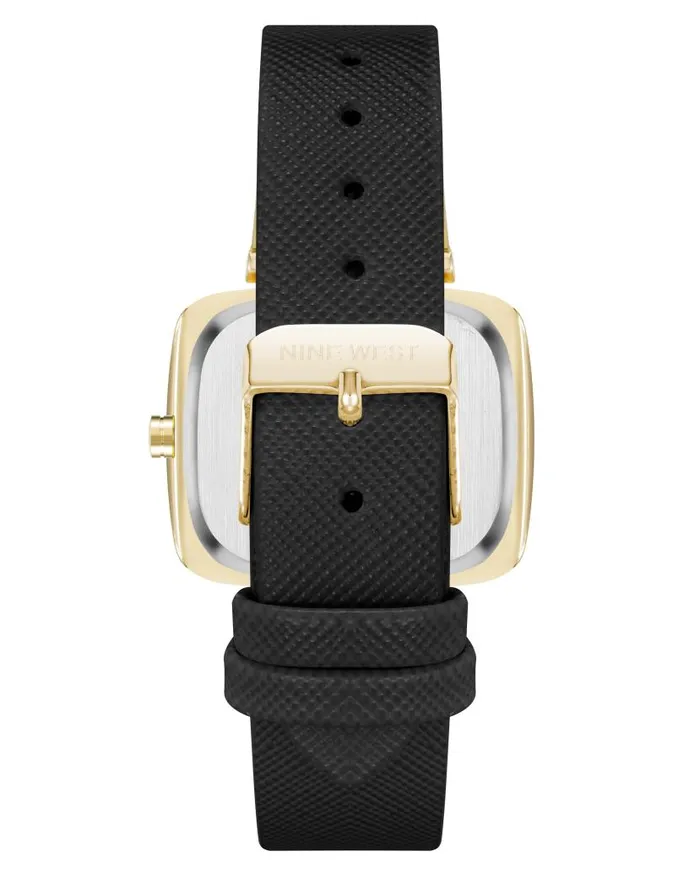 Heritage Rectangular Case Watch Blackgold WomenMen Nine West Watches