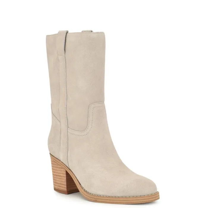 Hess Dress Boots Light Gray Women Nine West Boots and Booties