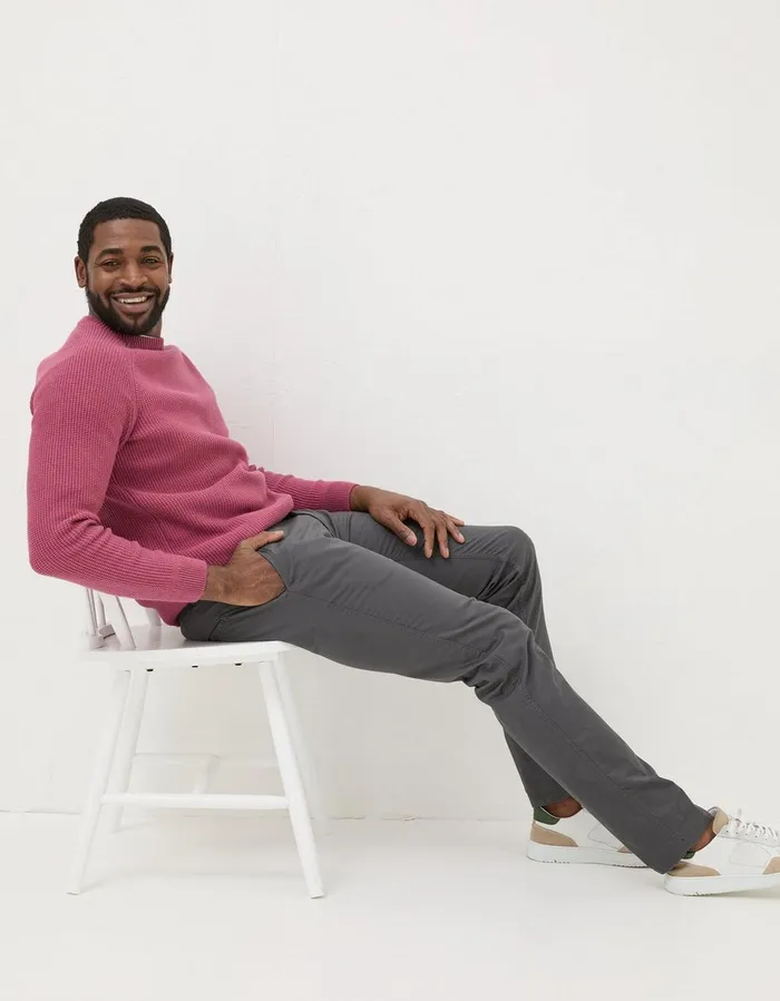 Heyshott Slim Chinos Ink Blue Men FatFace Trousers and Chinos