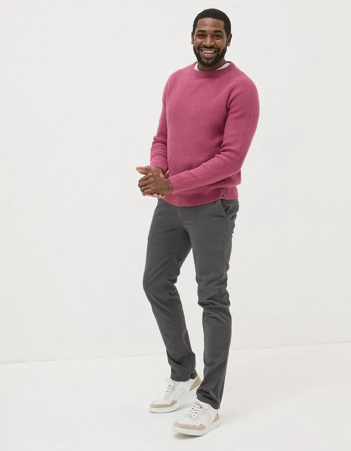 Heyshott Slim Chinos Ink Blue Men FatFace Trousers and Chinos