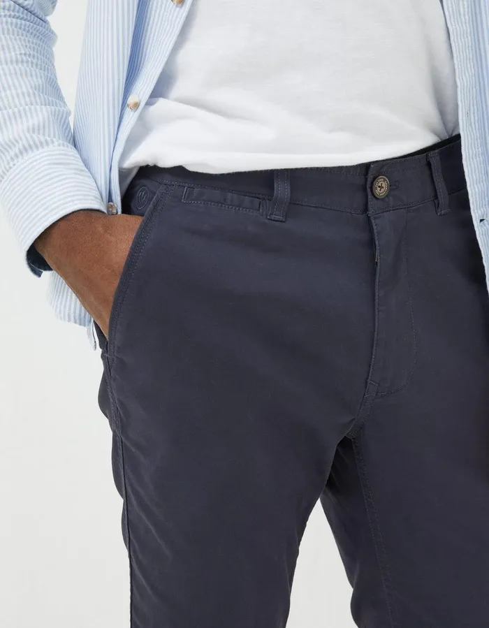 Heyshott Slim Chinos Navy Men FatFace Trousers and Chinos