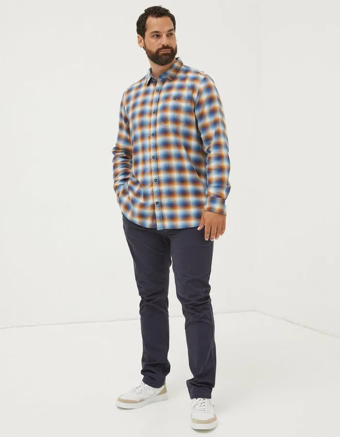 Heyshott Slim Chinos Navy Men FatFace Trousers and Chinos
