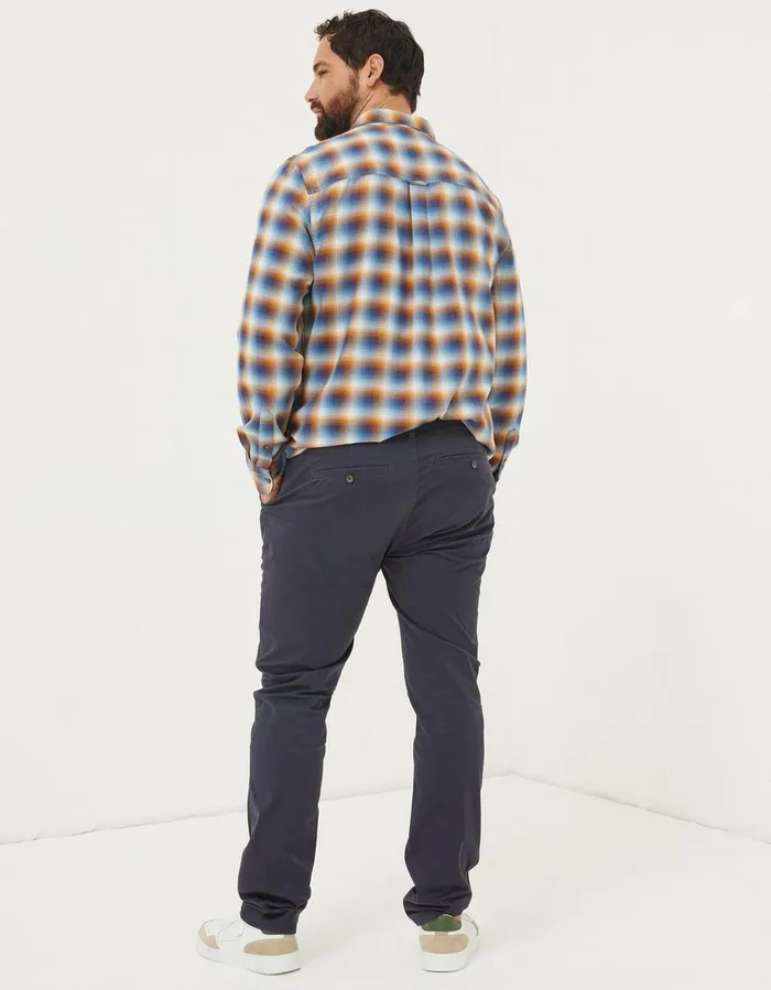 Heyshott Slim Chinos Navy Men FatFace Trousers and Chinos