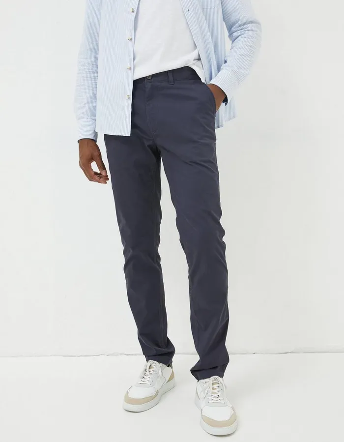 Heyshott Slim Chinos Navy Men FatFace Trousers and Chinos