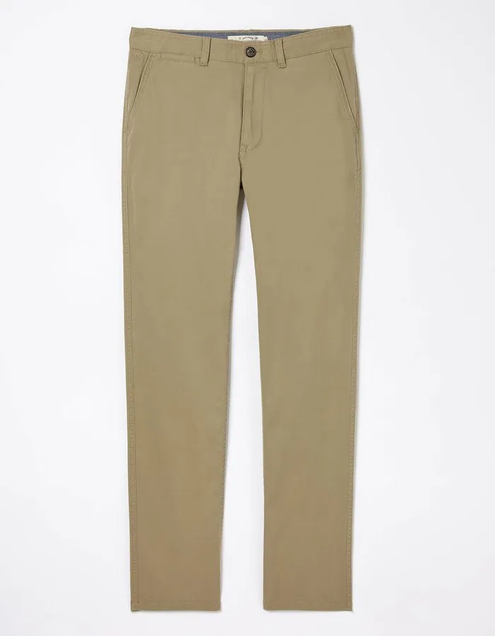 Heyshott Slim Textured Chinos Dark Stone Men FatFace Trousers and Chinos