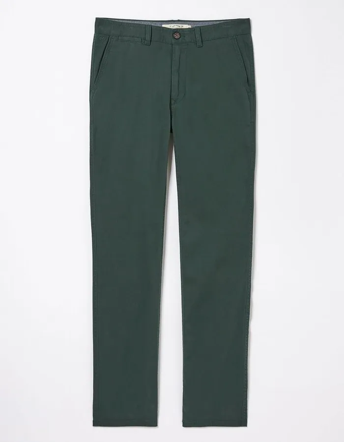 Heyshott Slim Textured Chinos Dark Teal Men FatFace Trousers and Chinos
