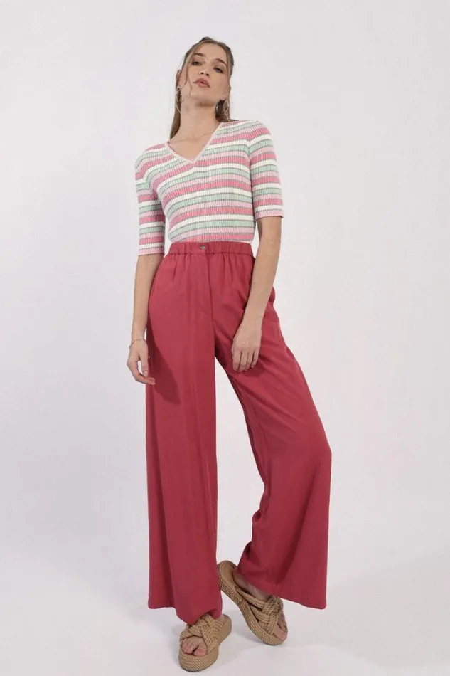 High Waist Pants RASPBERRY Women Molly Bracken Pants